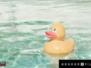 Trans Poolgirl Rails The Bang Without Large Tittied Doxy - GenderXFilms