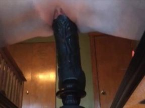 Riding my giant 12 inch toy