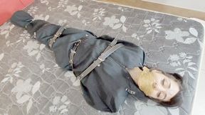 TOTALLY TRAPPED INSIDE THE BAG WITH BELTS AND BEING PUNISHED WITH FARTS IN DOUBLE - BY DESIREE AND SCARLET WHITE - CLIP FULL