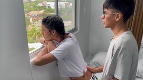 Stepbro Gives Window-Watching Stepsister Hardcore Fuck