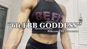 Gorgeous FBB Amazon showing off her post show tan and sick vascularity! OMG her veins!
