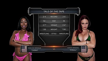 Sarah Brooke vs Mocha Menage Female Wrestling