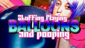 Me and Aris playing with balloons