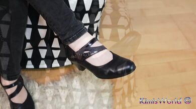 Sheer Pantyhose Stretched Over Dance Shoes Fuckable Feet Lingering Close