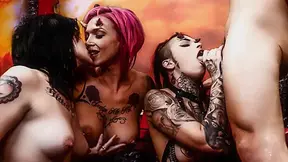 Nikki Hearts & Anna Bell Peaks & Leigh Raven & Chad Alva in Cindy Queen of Hell 4 - BurningAngel