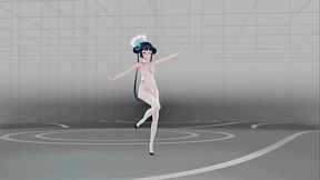 Blue Archive Ryuuge Kisaki Hentai Undress Dance Mmd 3D Blue Hair