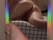 Mirror Shot of MILFs Ass and Feet as She Sucks and Deepthroats Big Uncut Cock! Onlyfans Snookybaby28