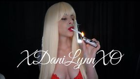 Hot Smoking Blonde Closeup