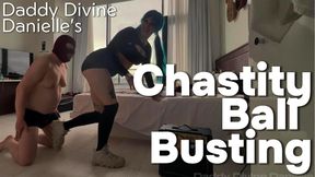 Sensitive Subby Takes Chastity Ball Kicks & Encouragement