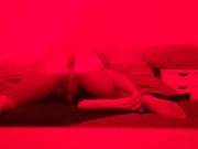 20 masturbating in my bed enjoying a huge dildo anal destruction