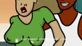 Nigerian bartender gets slammed by massive black cock&#x1F346; in explicit hentai scene