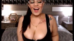 Big Tits MILF Latina with Glasses and Dirty MIND