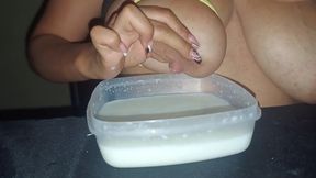 Emptying My Engorged Breasts: Satisfying Solo Hand Milking