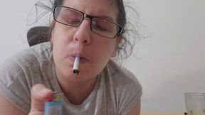 Sneaky Smoke Break at Work – Secret Puffing While Boss Isn’t Looking – Naughty Office Girl Smoking Fetish