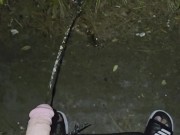 Soft white cock pissing peeing outside  🍆💦 drink my piss