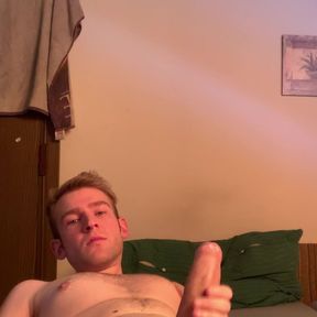 Hungarian man play with huge cock