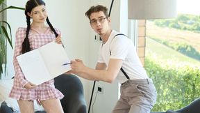 Hardcore anal fuck in the cowgirl pose with a spicy brunette Virgin Butterfly