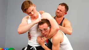 Coach Jesse Zeppelin fucking two students in a 3some