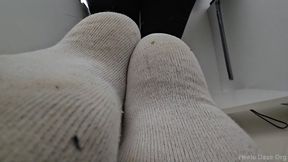 Unaware Giantess Working on Laptop in Socks