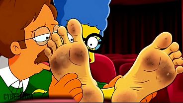 The Dirty Wrinkled Soles Of Marge Simpson'_s Feet. Tarantino Parody