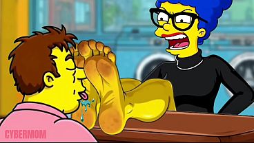 The Dirty Wrinkled Soles Of Marge Simpson'_s Feet. Tarantino Parody