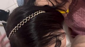 aliviando meu tio depois do trabalho, deixei ele gozar no cuzinho depois na minha boquinha