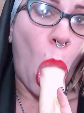 Fonda the Nun in Gagging for God