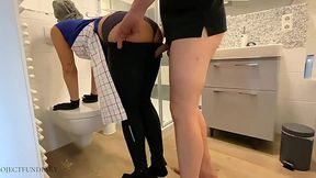 Dirty European Maid Gets Doggystyle Cumshot!