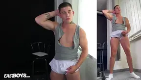 Ripped Twink Flexes Huge Biceps Throbbing Hard-On – FreshMeat 18+