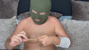 I'm sitting here in a mask, coughing, and doing my manicure b