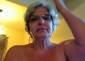 Curvy 62 years old webcam granny shows off her creamy snatch