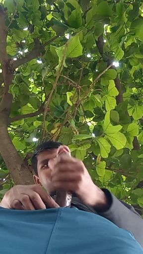 Maine Apne lambe lund ki malish outdoor activities in garden   Clip 1