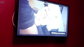 Masturbating transwoman watching porn