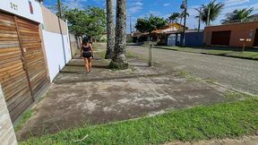 fui malhar na praia fiquei suadinha e acabei dando pra um desconhecido no carro na rua