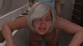 my dorm 274 - mark creampies betty in airplane washroom and meets aeron