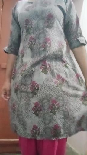Indian Gay Crossdresser Gaurisissy looking like a housewife in Salwar Kurta xxx