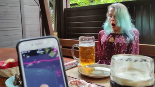Remote orgasm control of my Stepsister in bar !