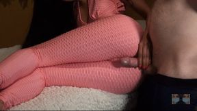 Side Grinder on her new yoga pants