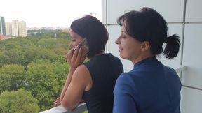 lesbian adventure on the balcony