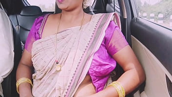 Indian aunty car sex with son in law long drive for fucking. Telugu dirty talks.