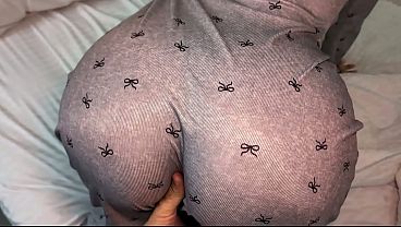 My stepmom'_s huge butt really stands out in those pajamas