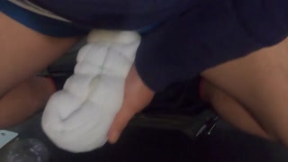 Japanese carpenter masturbates with his handmade towel Onaho