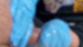 Tokyo Gal snatches a handjob from a mysterious voice