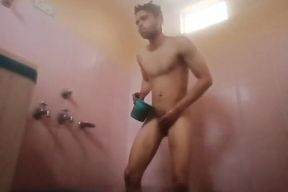 American Big Ass Bathing and Pissing in Tamna Aunty Bathroom