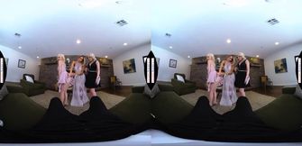 Three sizzling blondes, Allie Nicole, Emma Hix, & Kiara Cole, get their pussies worked before prom
