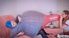 Q912 Mariette btps pink RX24 under Stashia's dress - 480p