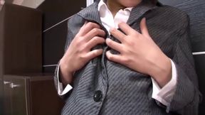 Asian Office Bombshell with Generous Assets, Bending Over Desk Rules