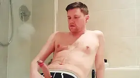 Dude With Pierced Nipples And Cock Jerks Off His Uncut Dick