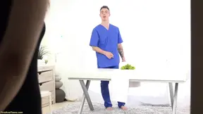 Petite teen gets roughed up in DP scene