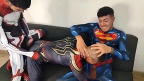 Bare Threesome With Superman